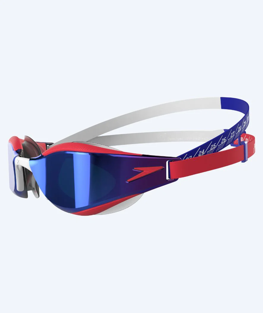 Speedo Elite Schwimmbrillen - Fastskin Hyper Elite Mirror - Rot/Blau - Image 2