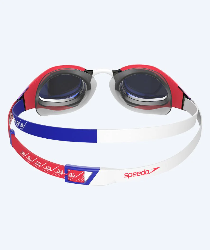 Speedo Elite Schwimmbrillen - Fastskin Hyper Elite Mirror - Rot/Blau - Image 4