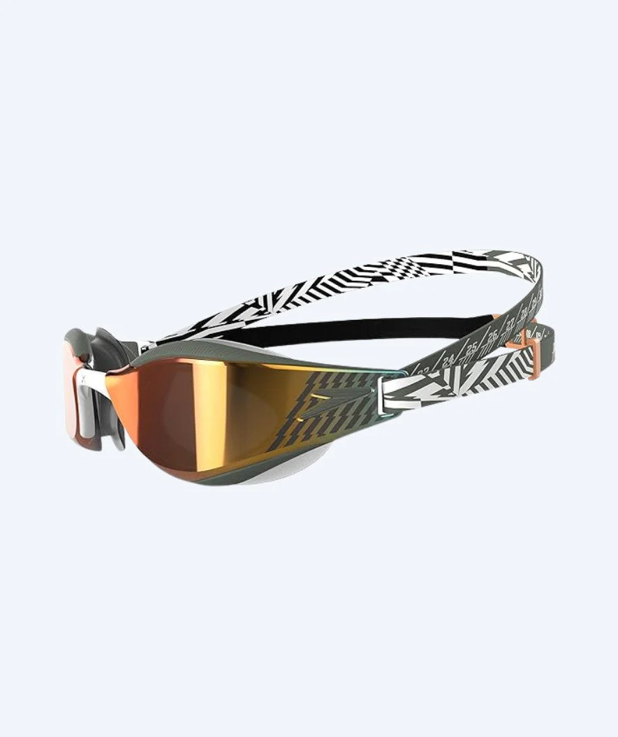 Speedo Elite Schwimmbrillen - Fastskin Hyper Elite Mirror - Schwarz/Grün (Gold Scheiben) - Image 2