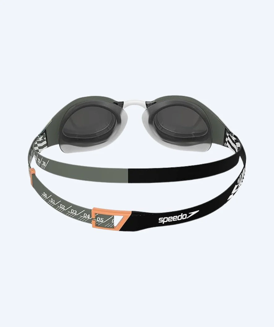 Speedo Elite Schwimmbrillen - Fastskin Hyper Elite Mirror - Schwarz/Grün (Gold Scheiben) - Image 3