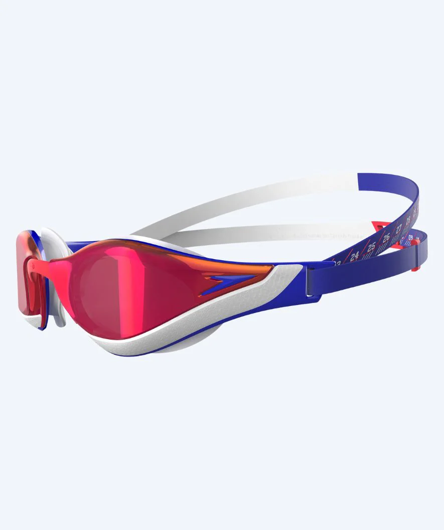 Speedo Elite Schwimmbrillen - Fastskin Pure Focus Mirror - Rot/Blau - Image 2