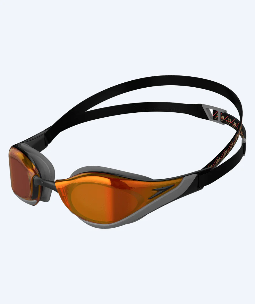 Speedo Elite Schwimmbrillen - Fastskin Pure Focus Mirror - Schwarz/Rot