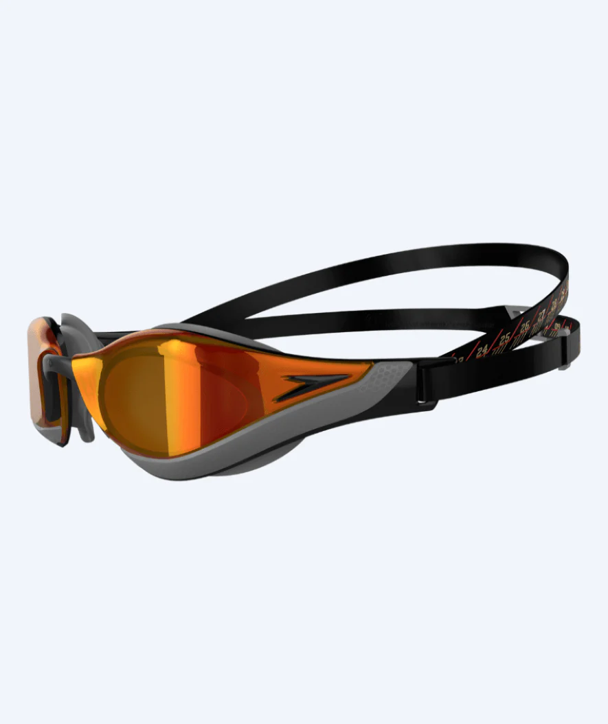 Speedo Elite Schwimmbrillen - Fastskin Pure Focus Mirror - Schwarz/Rot - Image 2