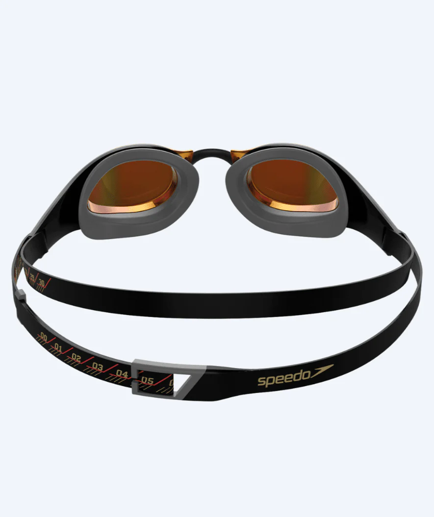Speedo Elite Schwimmbrillen - Fastskin Pure Focus Mirror - Schwarz/Rot - Image 3