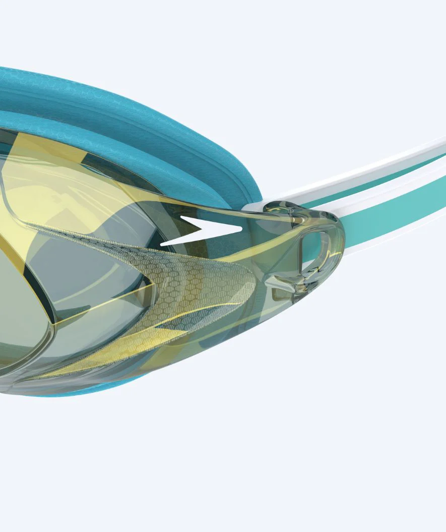 Speedo Elite Schwimmbrillen für Damen - Vanquisher 3.0 Mirrored - Türkis/Gold - Image 3