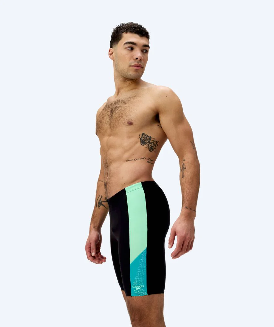 Speedo lange Badehose für Herren - Dive - Schwarz/Grün - Image 4