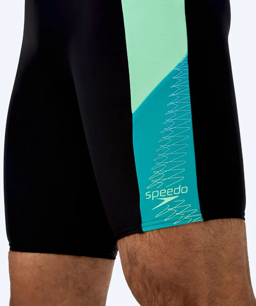 Speedo lange Badehose für Herren - Dive - Schwarz/Grün - Image 6