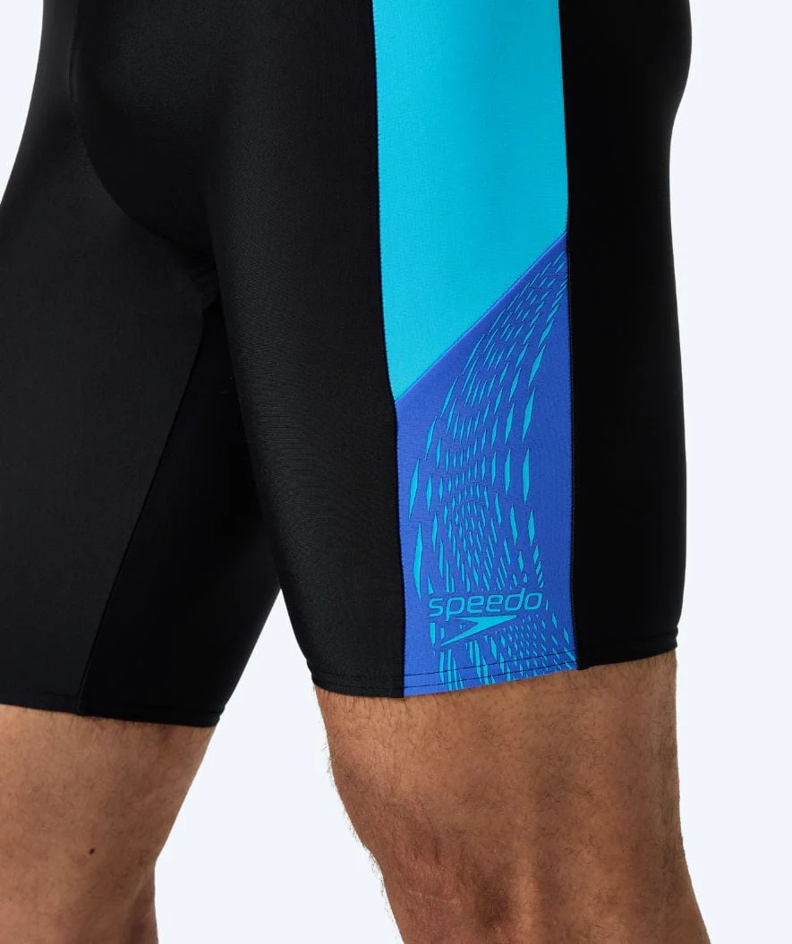Speedo lange Badehose für Herren - Dive - Schwarz/Hellblau - Image 5