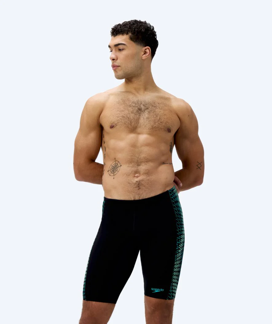 Speedo lange Badehose für Herren - Endurance Max Tech Pannel - Schwarz/Grün
