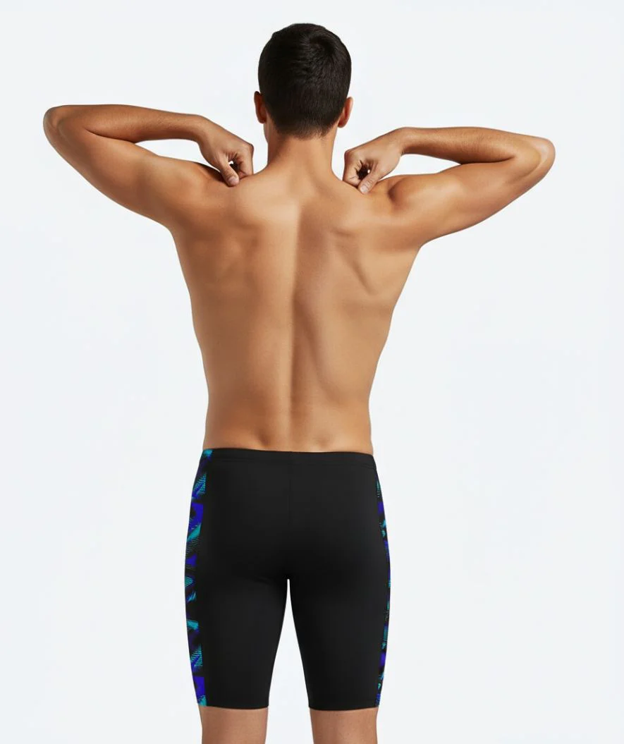 Speedo lange Badehose für Herren - Hyperboom Panel - Schwarz/Donkerblau - Image 2