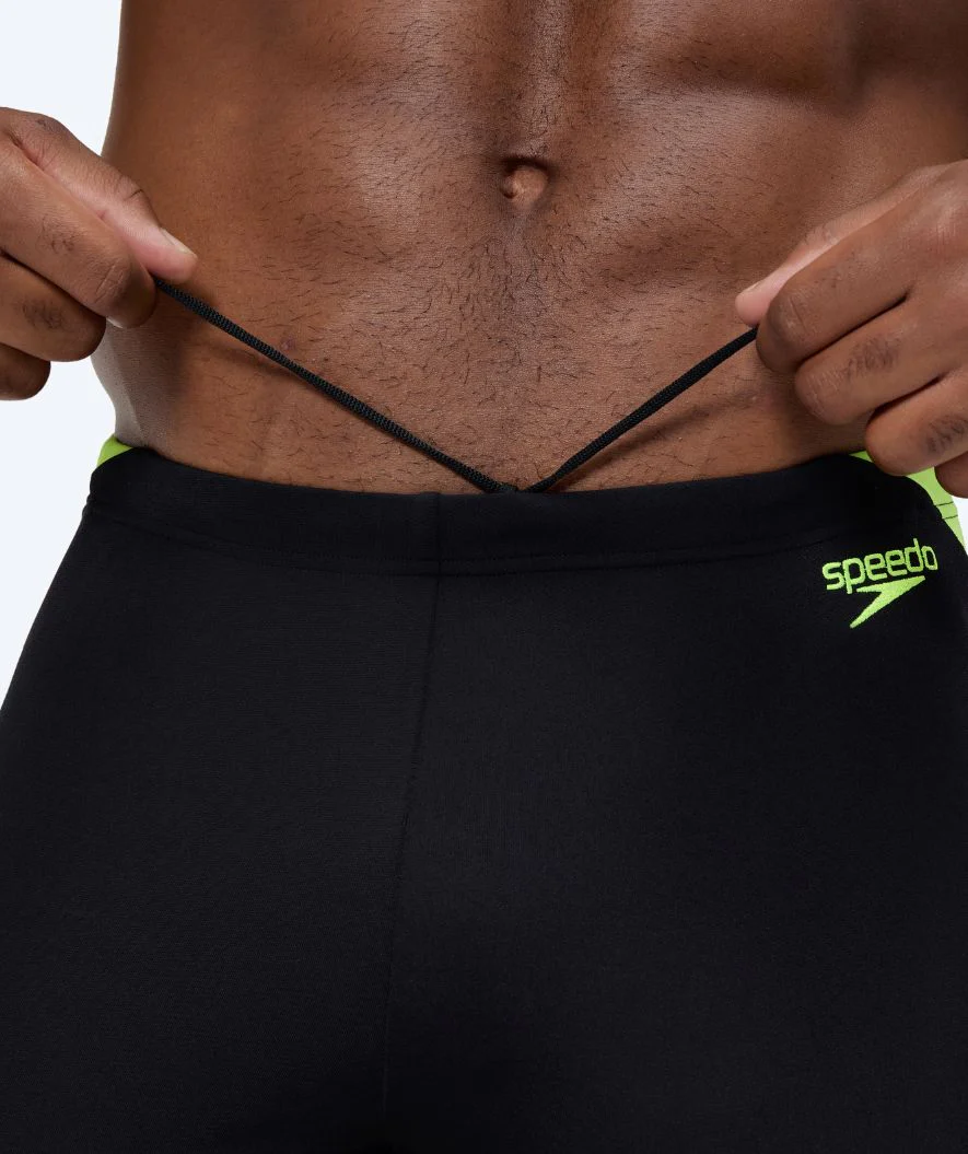 Speedo lange Badehose für Herren - Hyperboom Splice - Schwarz/Gelb - Image 4