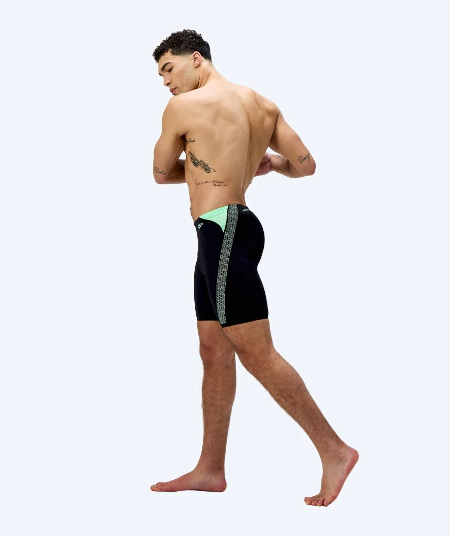 Speedo lange Badehose für Herren - Hyperboom Splice - Schwarz/Grün - Image 3