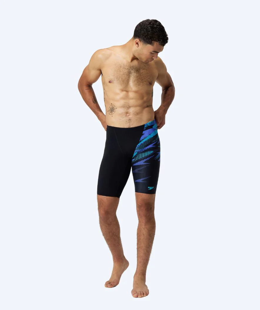 Speedo lange Badehose für Herren - Hyperboom V-Cut - Schwarz/Blau - Image 3