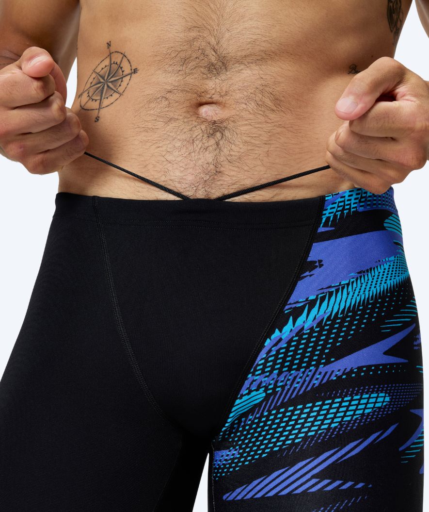 Speedo lange Badehose für Herren - Hyperboom V-Cut - Schwarz/Blau - Image 4