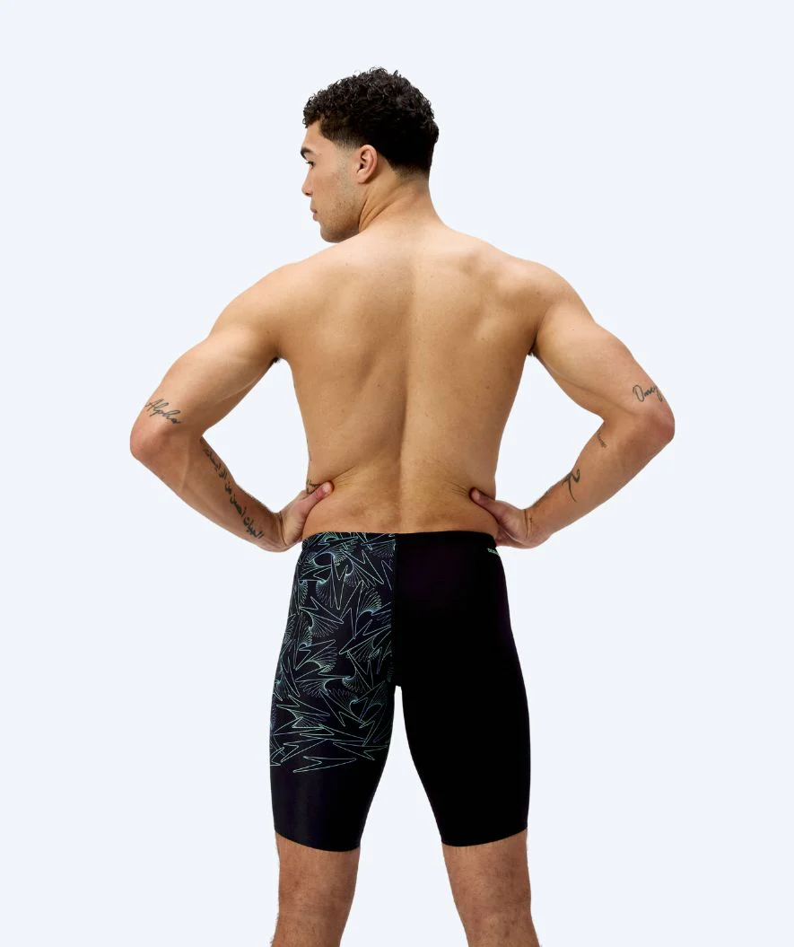 Speedo lange Badehose für Herren - Hyperboom V-Cut - Schwarz/Grün - Image 2