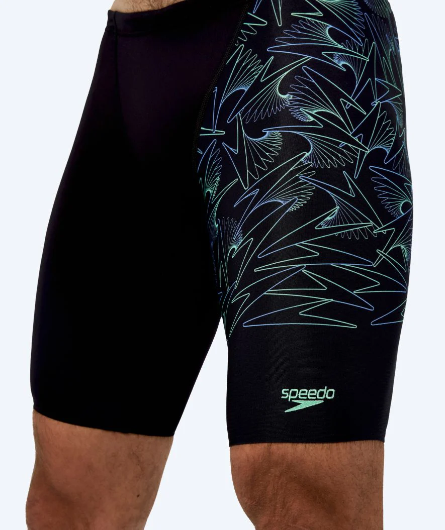 Speedo lange Badehose für Herren - Hyperboom V-Cut - Schwarz/Grün - Image 5