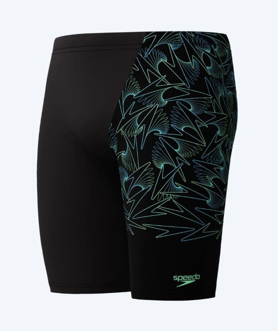 Speedo lange Badehose für Herren - Hyperboom V-Cut - Schwarz/Grün - Image 8