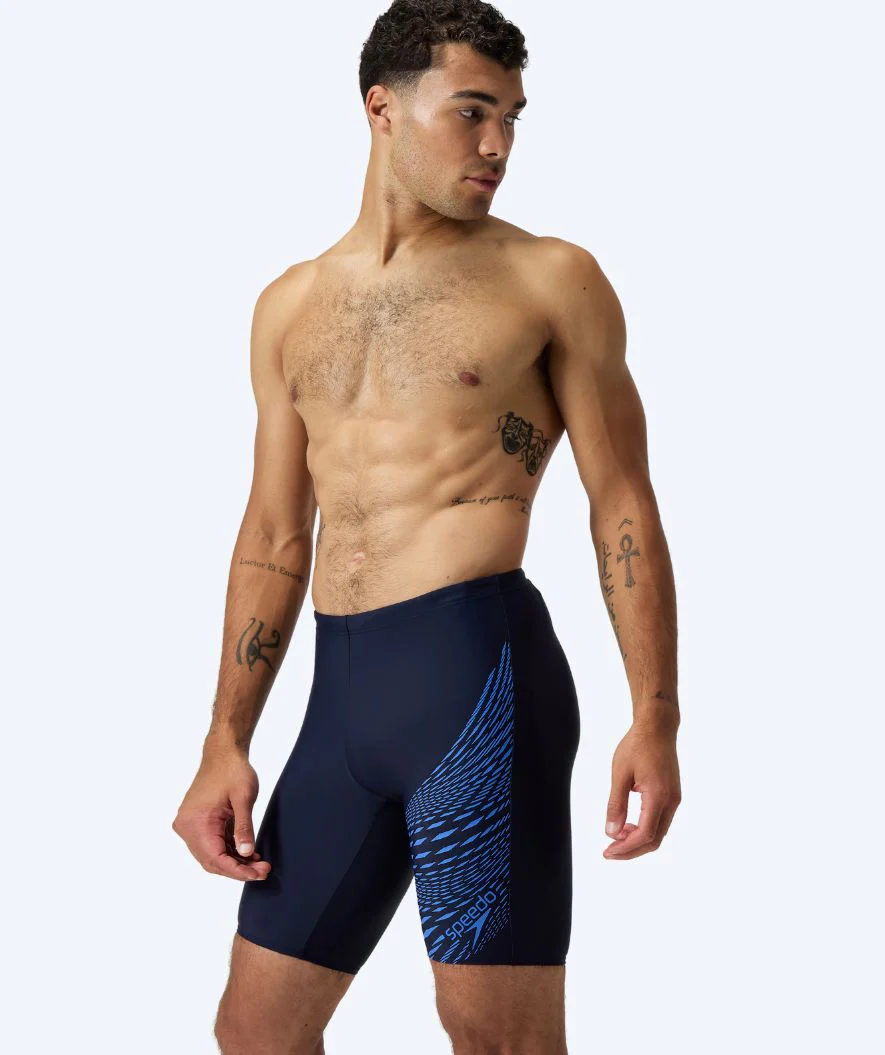 Speedo lange Badehose für Herren - Medley Logo - Donkerblau/Hellblau