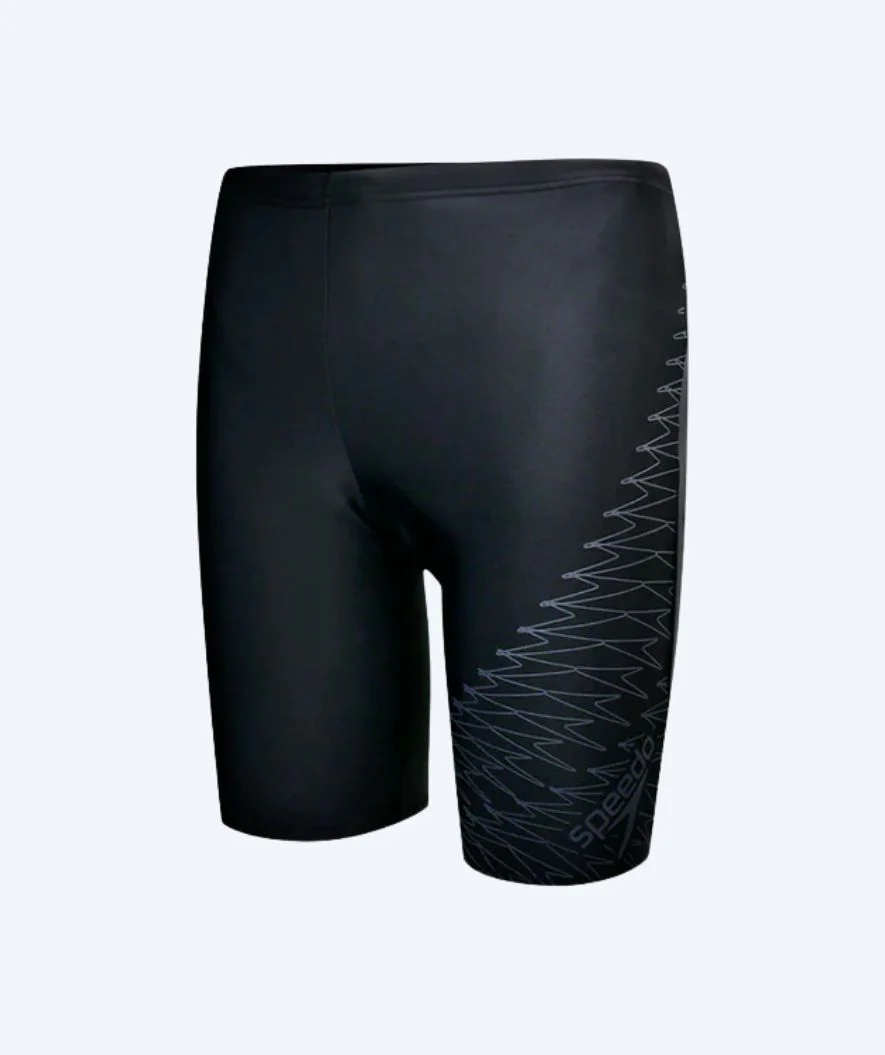 Speedo lange Badehose für Herren - Medley Logo - Schwarz/Grau