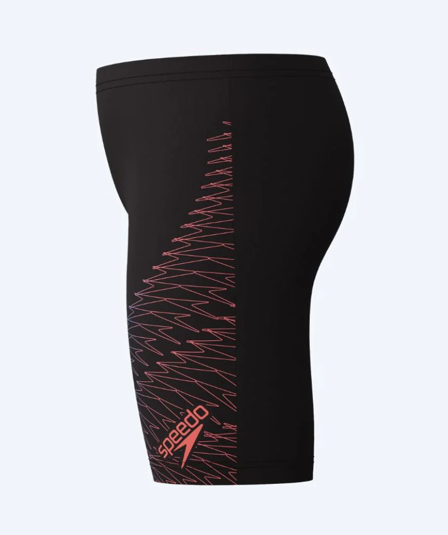 Speedo lange Badehose für Jungen - Medley Logo - Schwarz/Rosa - Image 3