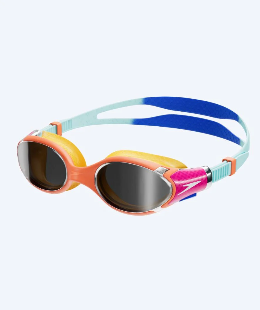 Speedo Schwimmbrille für Kinder (6-14) - Biofuse 2.0 Mirror - Orange/Donkerblau
