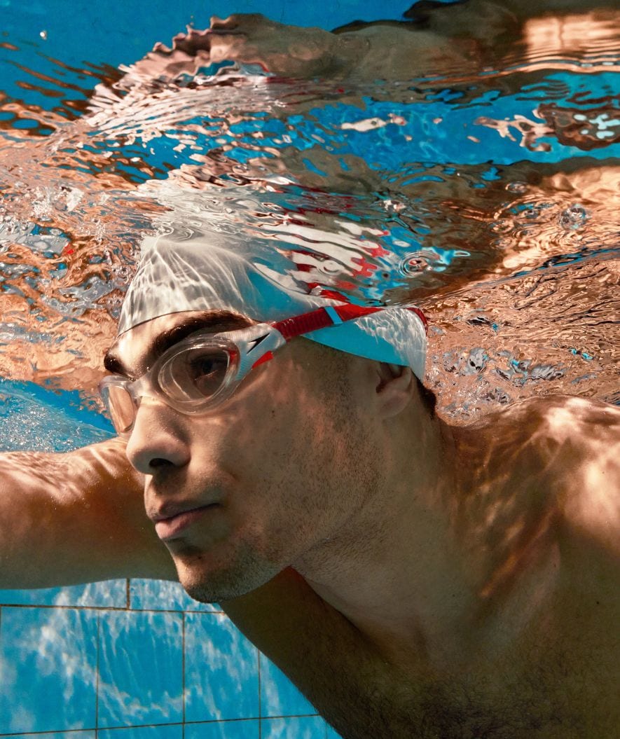 Speedo Schwimmbrille für Freizeitschwimmer - Biofuse 2.0 - Rot/Klar - Image 4