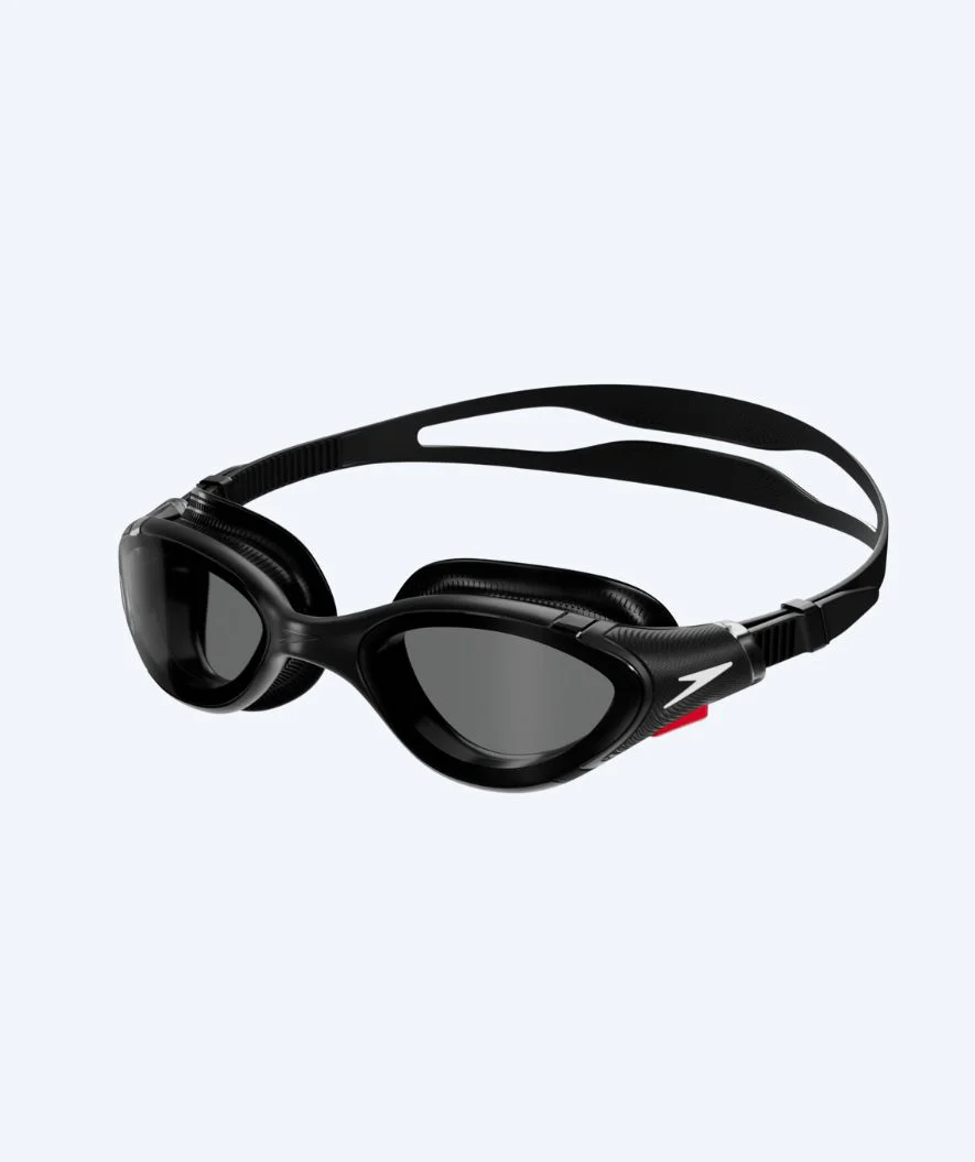 Speedo Schwimmbrille für Freizeitschwimmer - Biofuse Flexiseal - Schwarz (Smoke Scheiben)