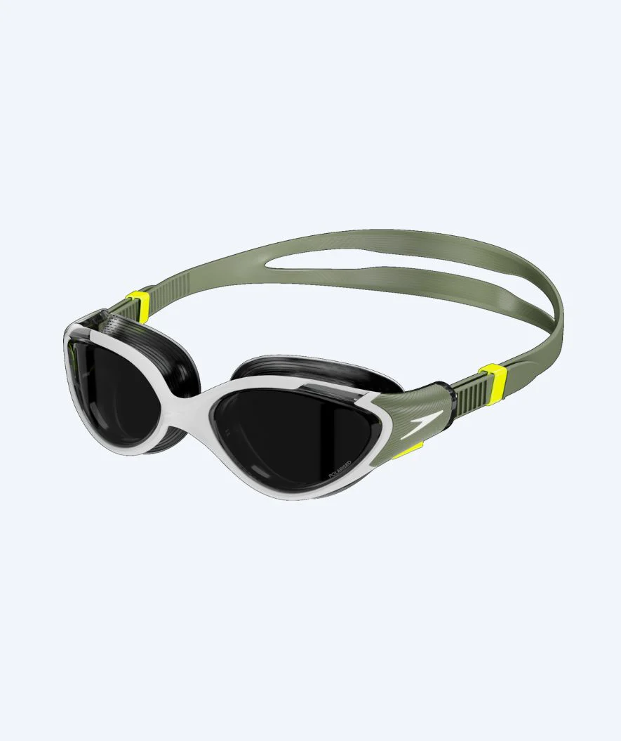 Speedo Schwimmbrille für Damen - Biofuse 2.0 - Grün/Weiß (Smoke Scheiben)