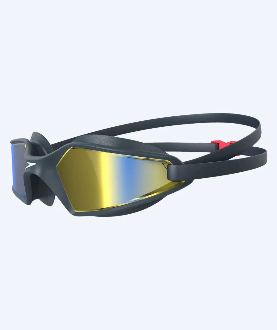 Speedo Schwimmbrille für Freizeitschwimmer - Hydropulse - Marineblau/Gold (Mirror Scheiben)