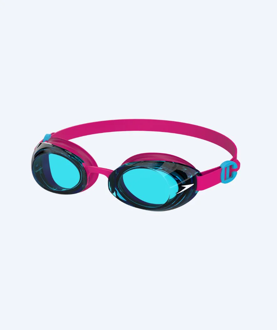 Speedo Schwimmbrille für Kinder (6-14) - Jet 2.0 - Hellrosa/Blau