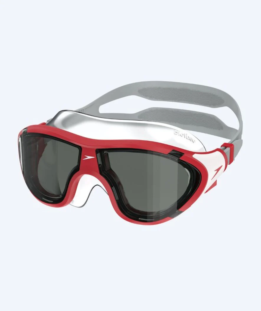 Speedo Schwimmmaske für Junioren - Biofuse 2.0 - Rot (Smoke Scheiben)