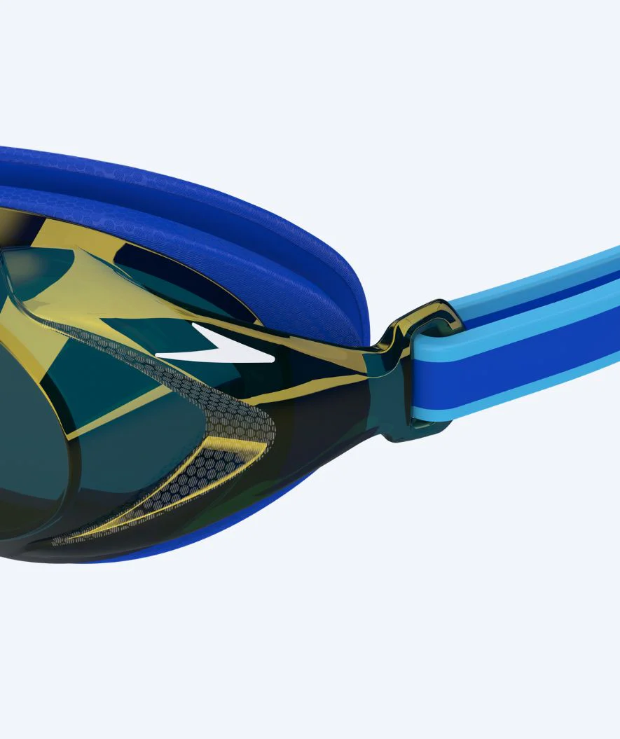 Speedo Wettkampf Schwimbrille für Kinder (6-14) - Vanquisher 3.0 Mirrored - Blau/Gold - Image 4