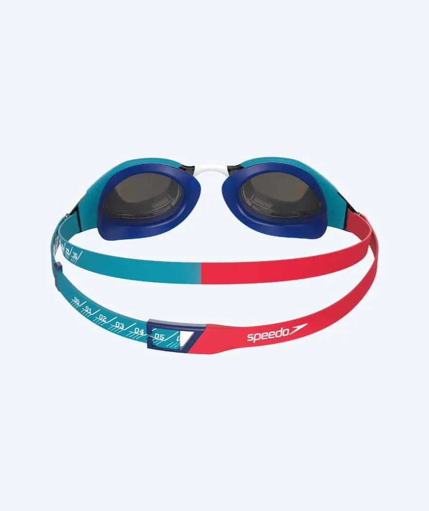 Speedo Wettkampf Schwimbrille für Kinder (6-14) - Fastskin Hyper Elite Mirror - Rot/Blau - Image 3