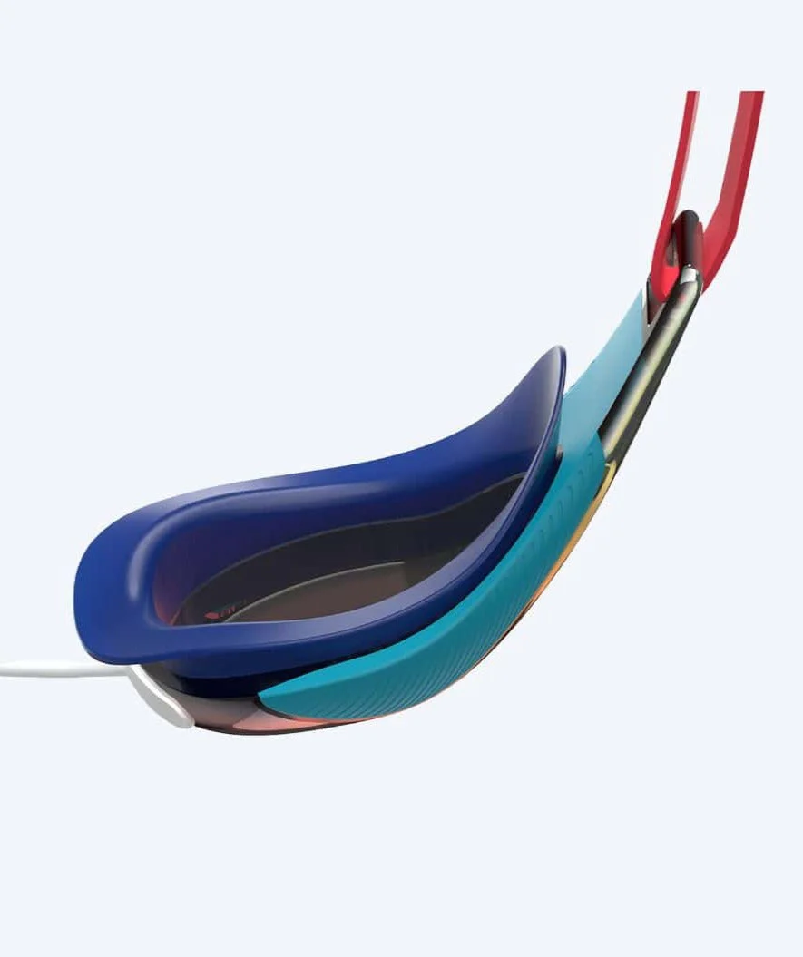 Speedo Wettkampf Schwimbrille für Kinder (6-14) - Fastskin Hyper Elite Mirror - Rot/Blau - Image 4