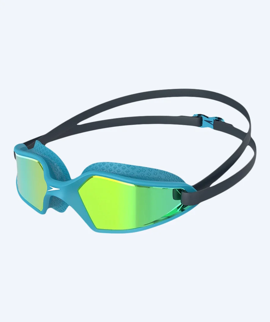 Speedo Wettkampf Schwimbrille für Kinder (6-14) - Hydropulse Mirror - Blau/Gelb