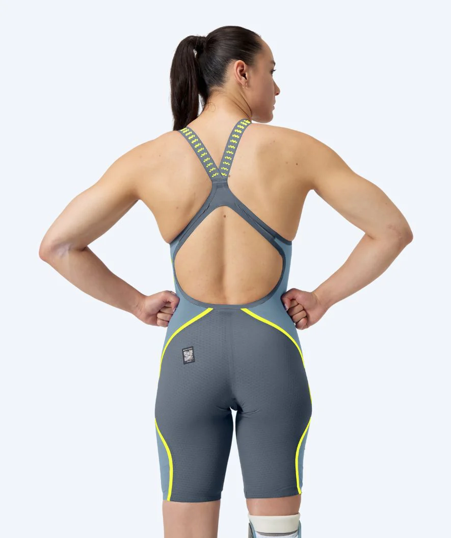 Speedo Wettkampf Badeanzug für Damen - LZR Pure Intent 2.0 - Grau/Gelb - Image 2