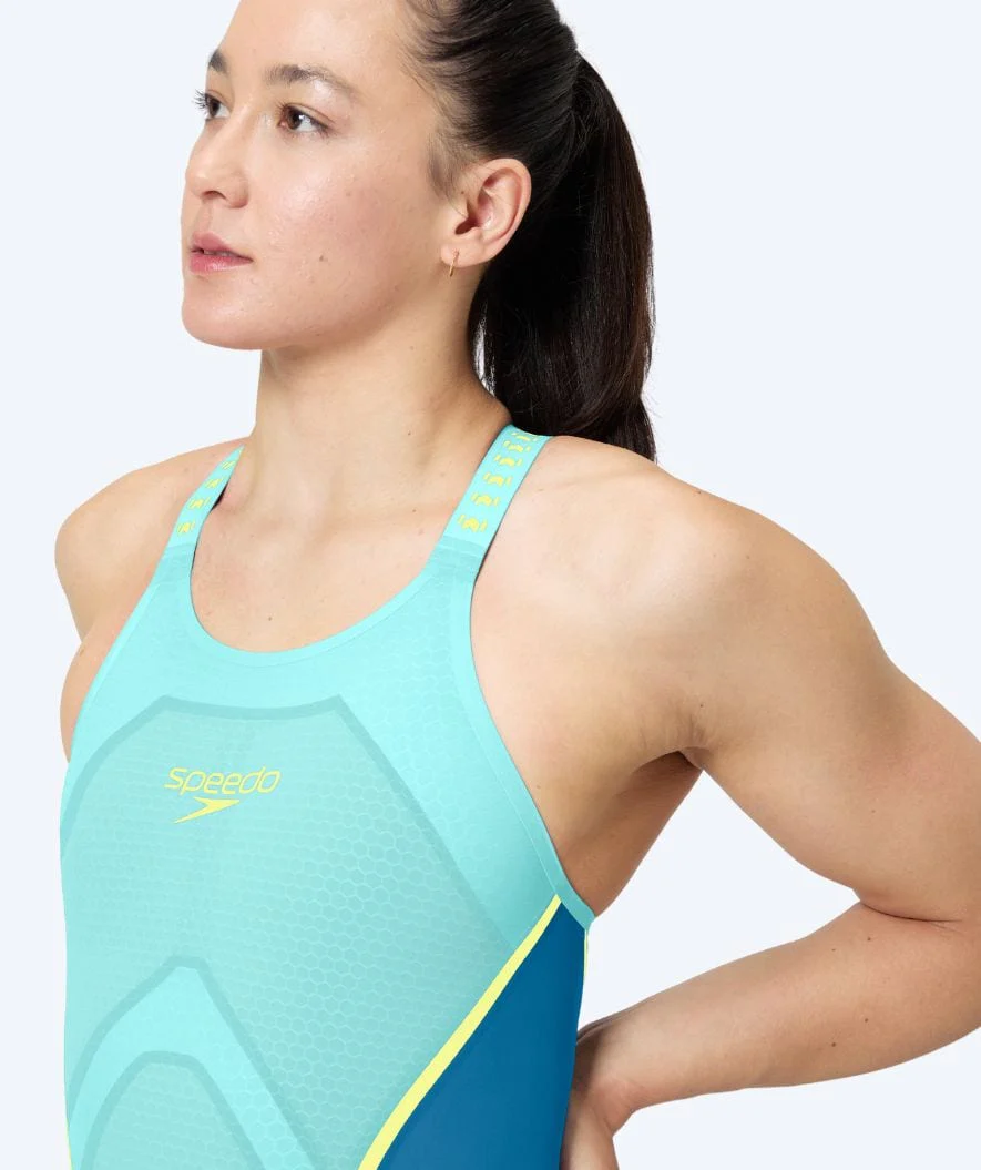 Speedo Wettkampf Badeanzug für Damen - LZR Pure Intent 2.0 - Hellblau/Donkerblau - Image 4