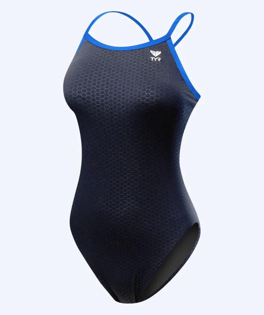 TYR Badeanzug für Damen - Durafast Elite Hexa - Schwarz/Blau - Image 3