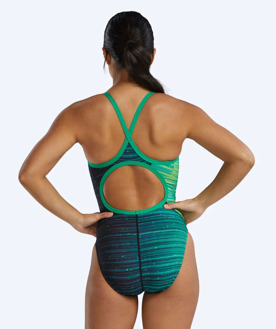 TYR Badeanzug für Damen - Durafast Elite Speedwarp - Grün/Blau - Image 2