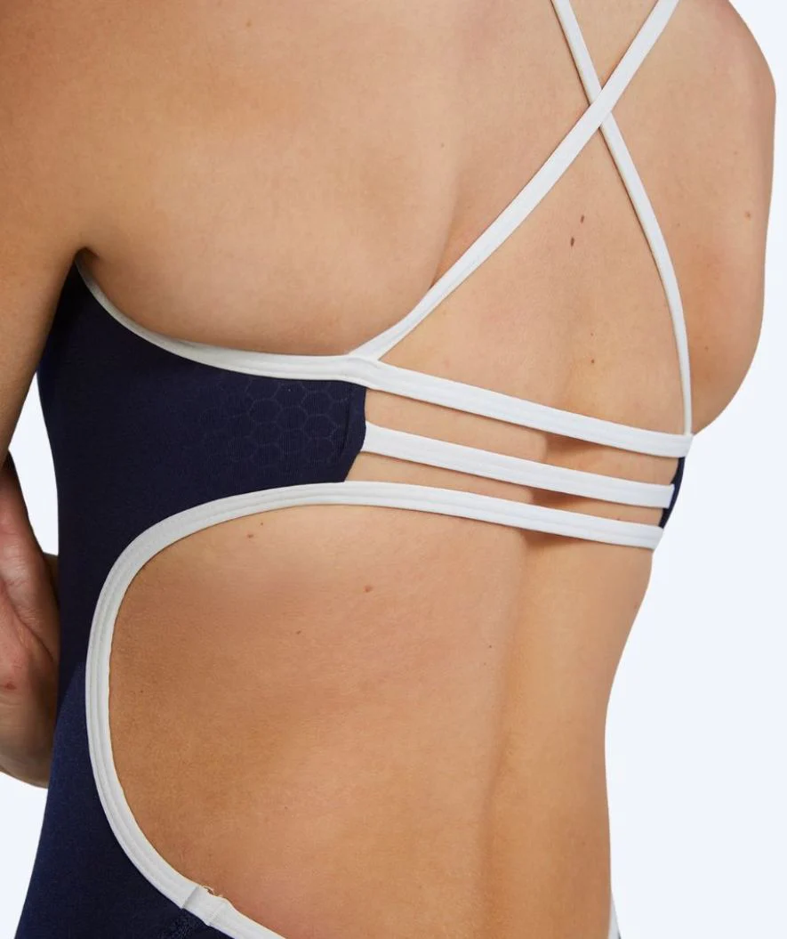 TYR Badeanzug für Damen - Durafast Elite Trinityfit Hexa - Donkerblau/Weiß - Image 8