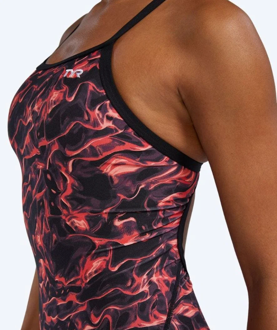 TYR Badeanzug für Damen - Durafast Energia Diamondfit - Rot/Schwarz - Image 7