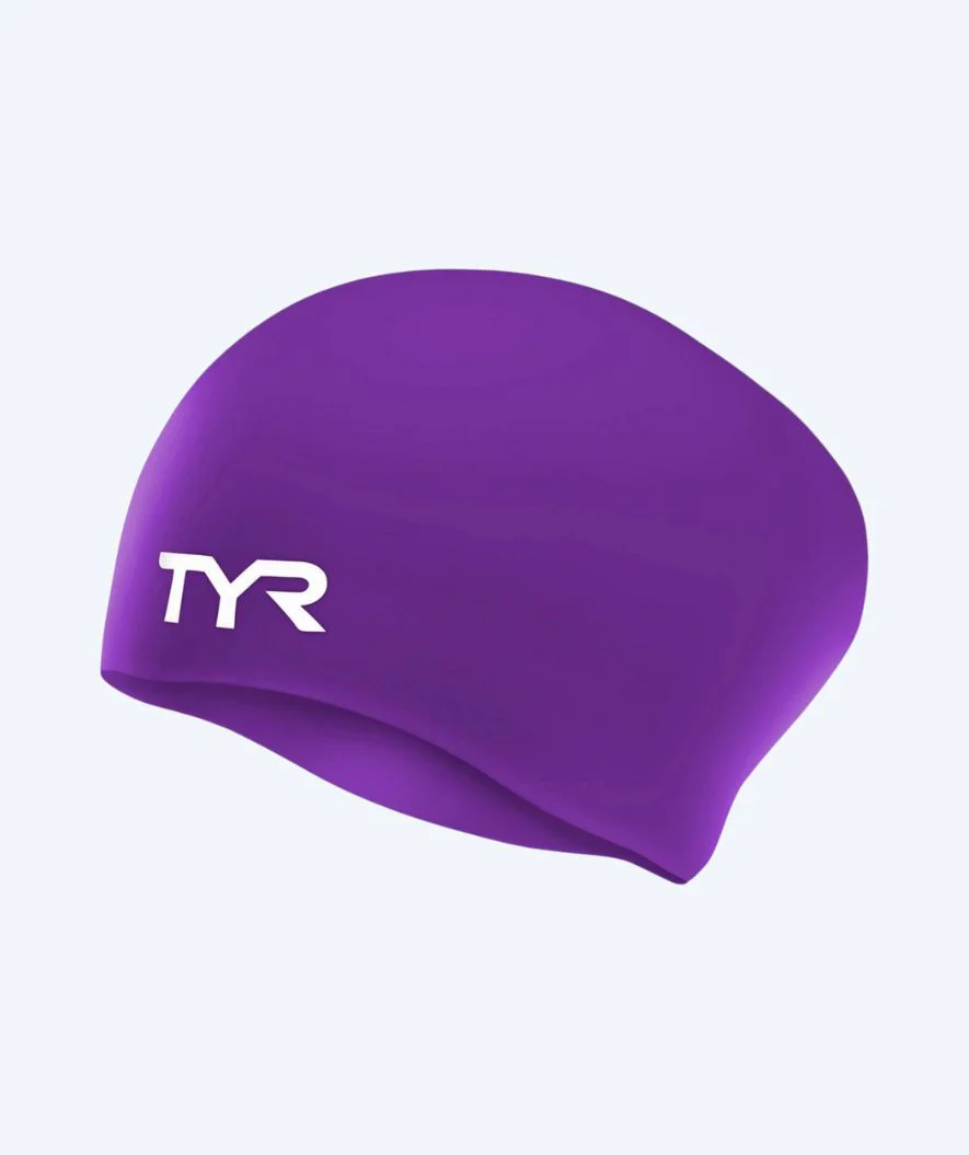 TYR Badekappe für langes Haar - Silicone - Lila