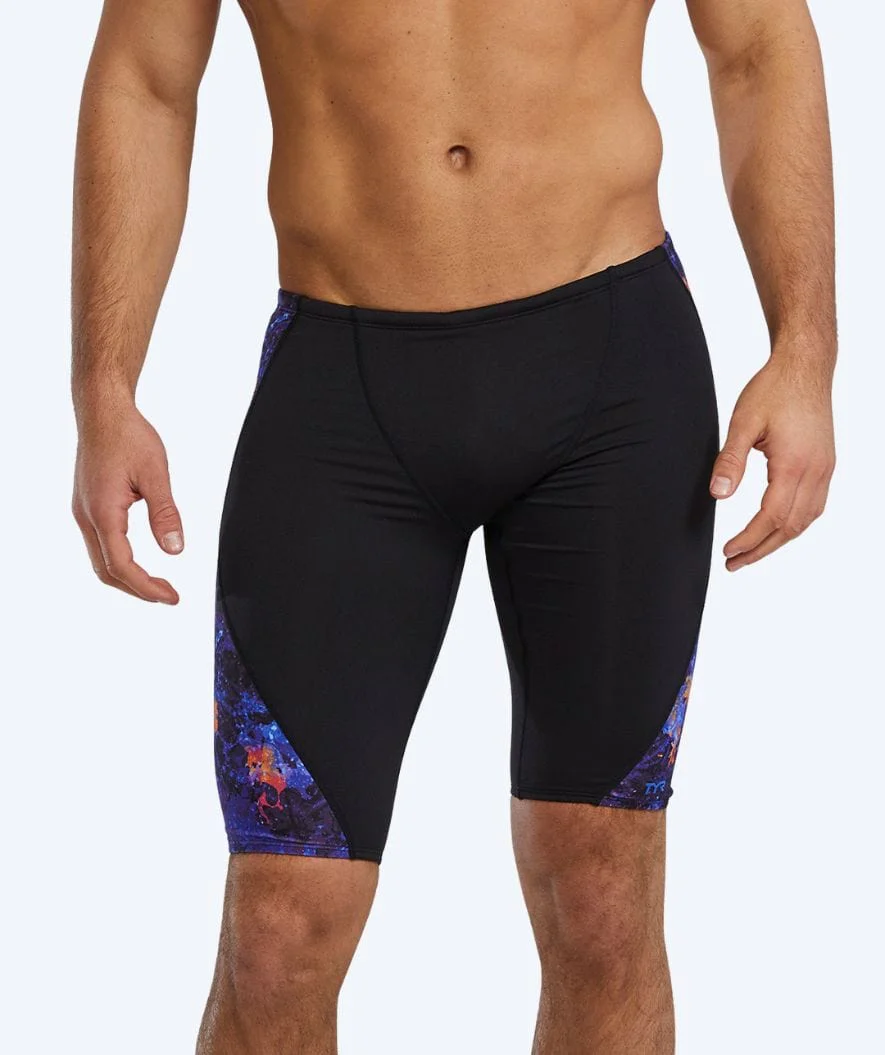 TYR lange Badehose für Herren - Blade Splice - Schwarz/Lila