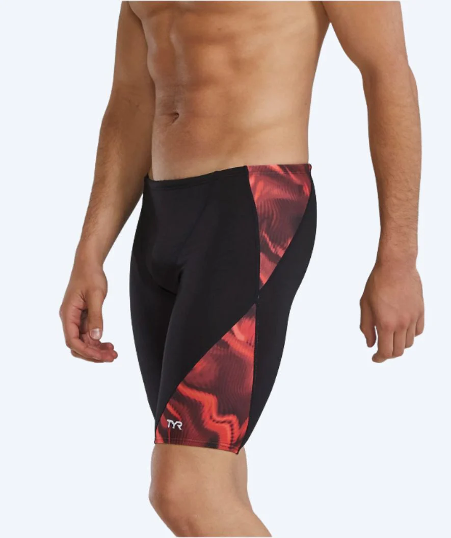 TYR lange Badehose für Herren - Blade Splice Waveform - Schwarz/Rot - Image 3