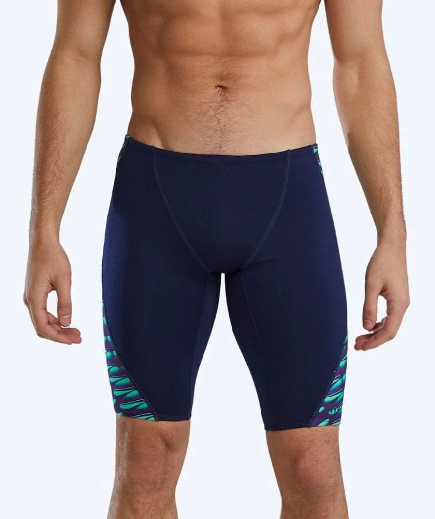 TYR lange Badehose für Herren - Evolved Blade Splice - Donkerblau/Grün