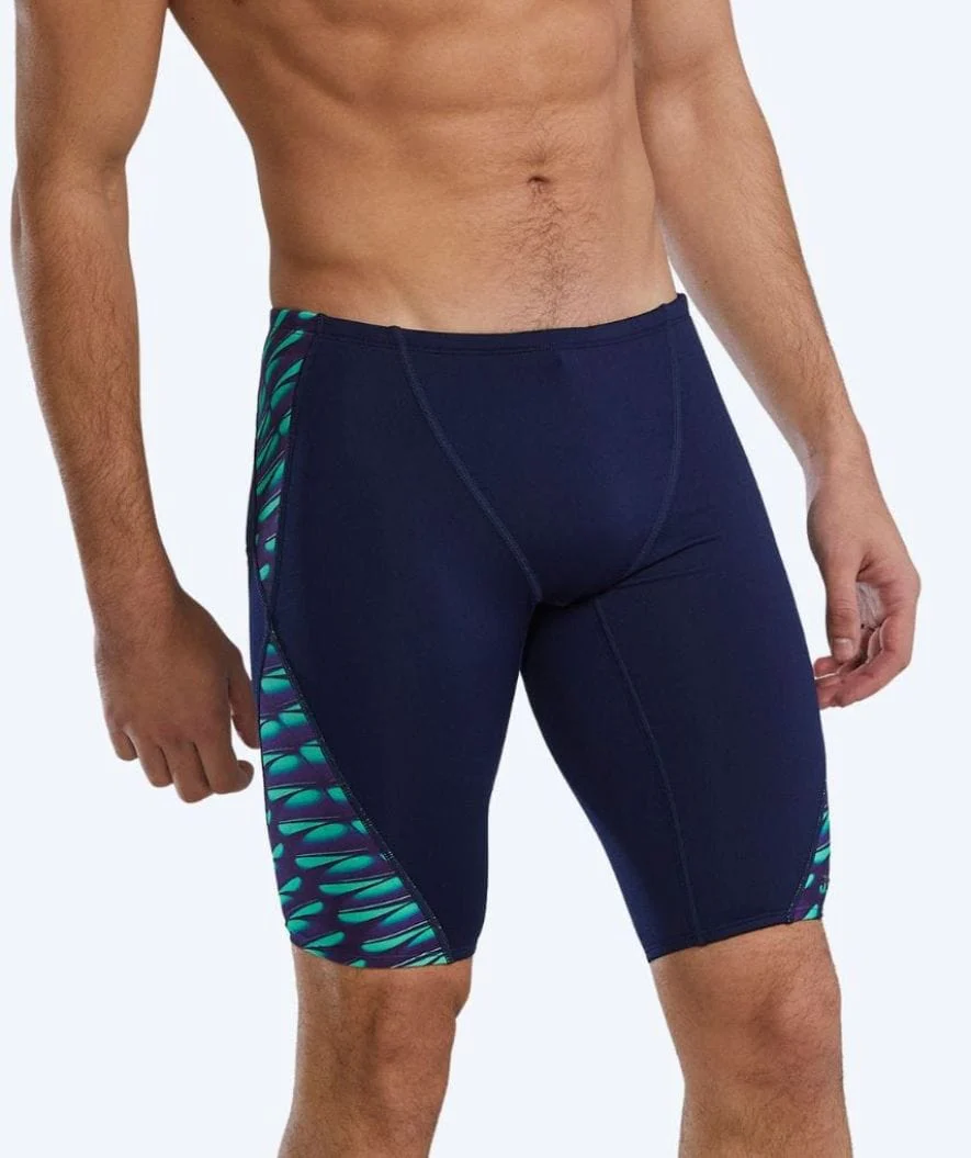 TYR lange Badehose für Herren - Evolved Blade Splice - Donkerblau/Grün - Image 3