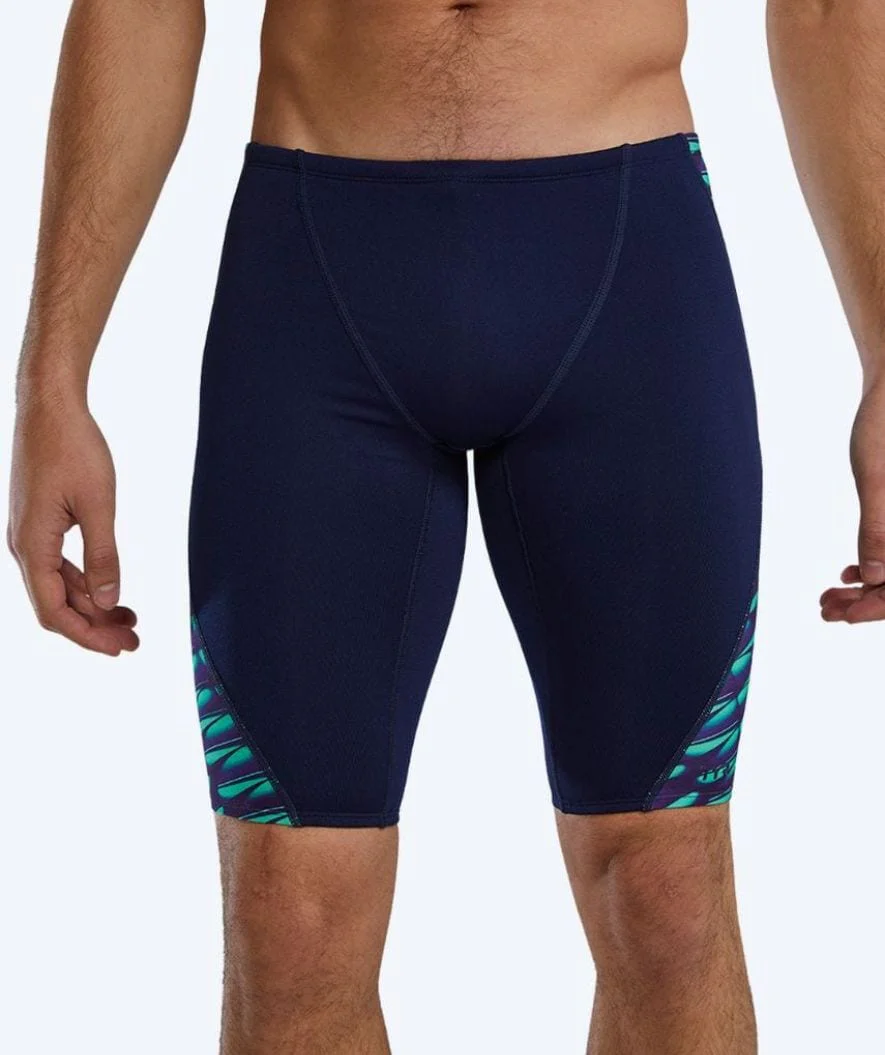 TYR lange Badehose für Herren - Evolved Blade Splice - Donkerblau/Grün - Image 4