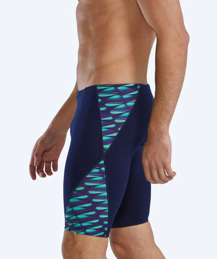 TYR lange Badehose für Herren - Evolved Blade Splice - Donkerblau/Grün - Image 5