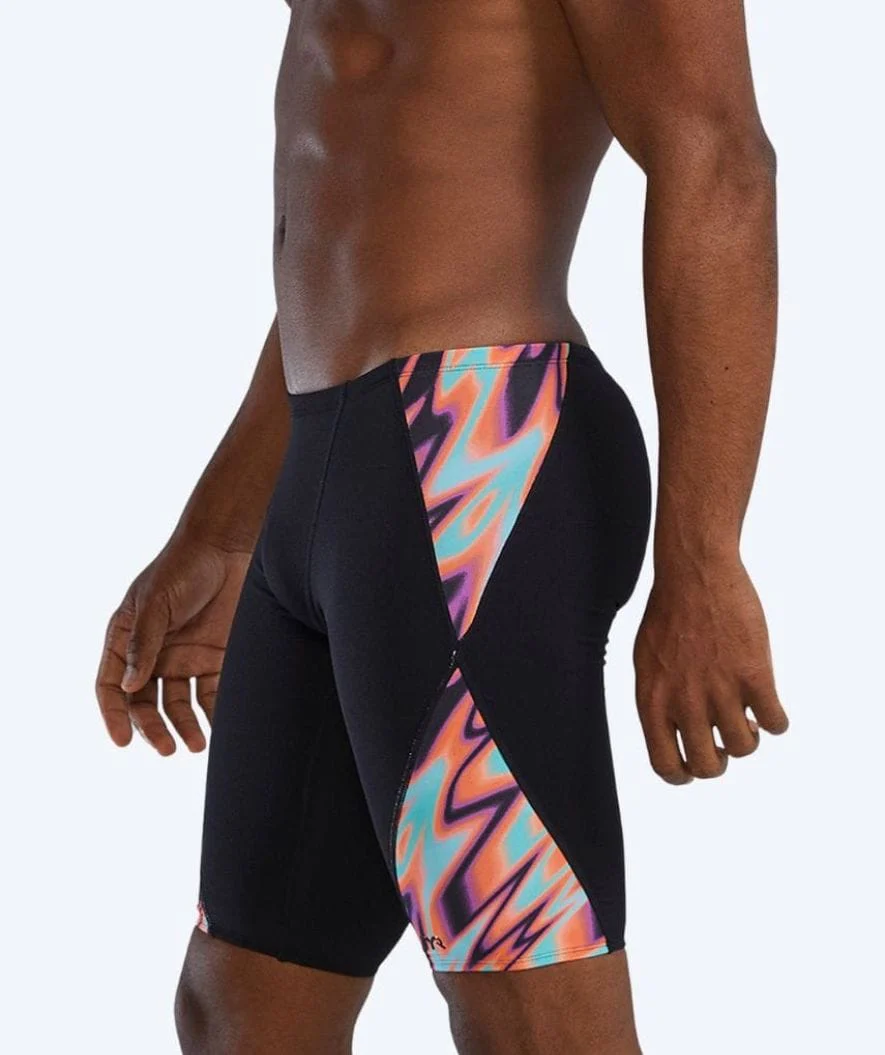 TYR lange Badehose für Herren - Evolved Blade Splice - Schwarz/Orange - Image 3