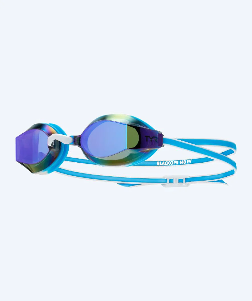 TYR Schwimmbrille für Junioren - Blackops 140 EV Mirrored - Blau/Weiß